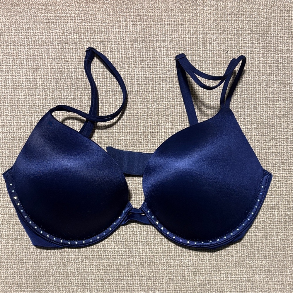 Victoria's Secret Midnight Blue Bra with Sparkling Accents